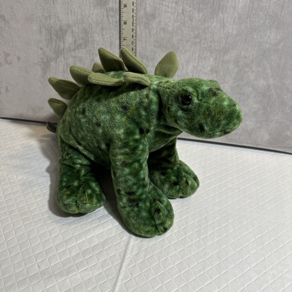 Wild Republic‎ Green Dinosaur Stegosaurus Plush 12" Stuffed Animal